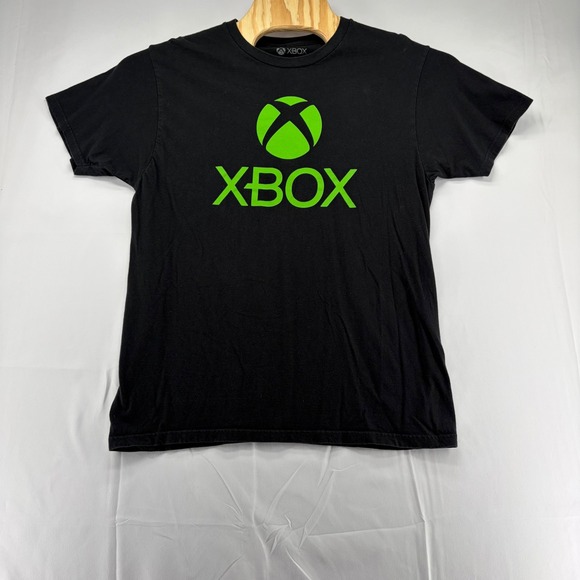 Xbox Other - Xbox Mens Graphic T-Shirt Black Neon Green Logo Ripple Junction Size L